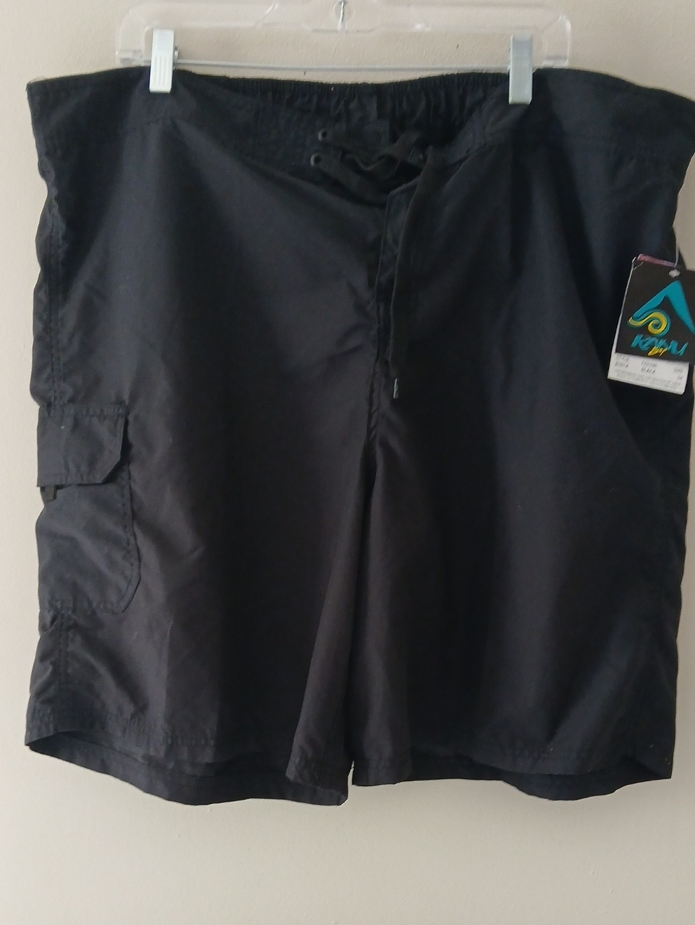 Kanu Surf Men's Black Cargo Board Shorts